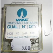 Anzois VMC 8408 NI nº1/0 quantidade 100